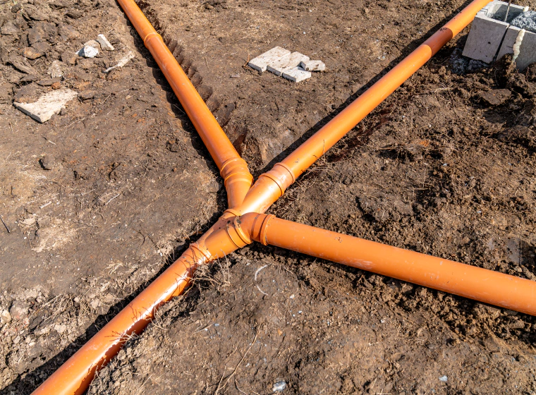 sewer lines join